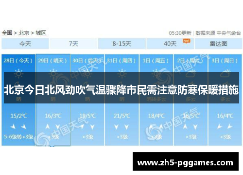 北京今日北风劲吹气温骤降市民需注意防寒保暖措施 北京今日北风劲吹气温骤降市民需注意防寒保暖措施